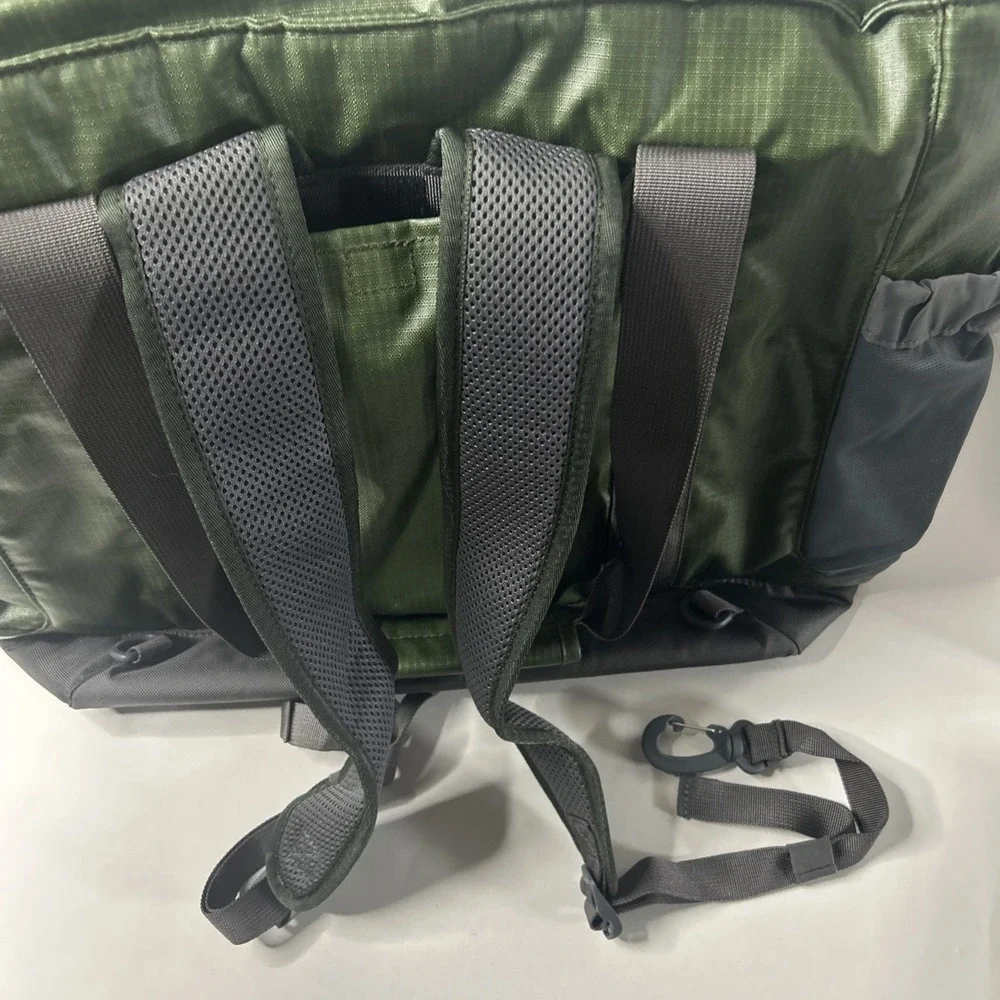 NEW LL Bean Adventure Pro Duffle And Tote Green Nylon Water Resistant Backpacks